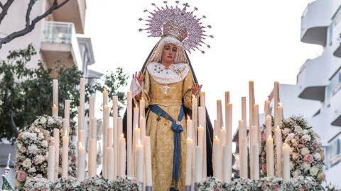 Imagen de uno de los pasos de Semana Santa en Santa Eul&agrave;ria
