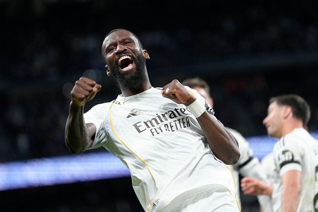 Antonio Rudiger celebra un gol con el Real Madrid Antonio Rudiger celebra un gol con el Real Madrid