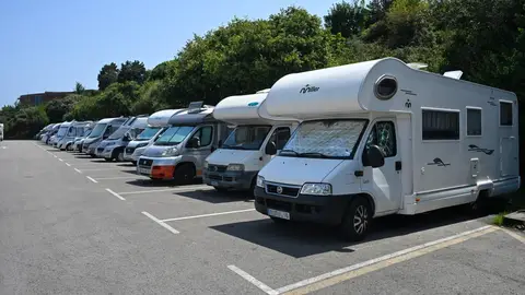 Aparcamiento de autocaravanas en Santander, en una imagen de archivo. Aparcamiento de autocaravanas en Santander, en una imagen de archivo.