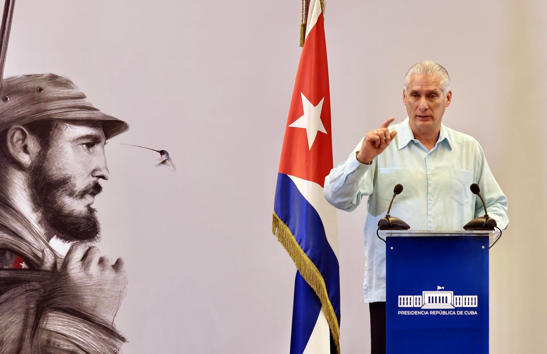 El presidente de Cuba, Miguel Diaz-Canel El presidente de Cuba, Miguel Diaz-Canel