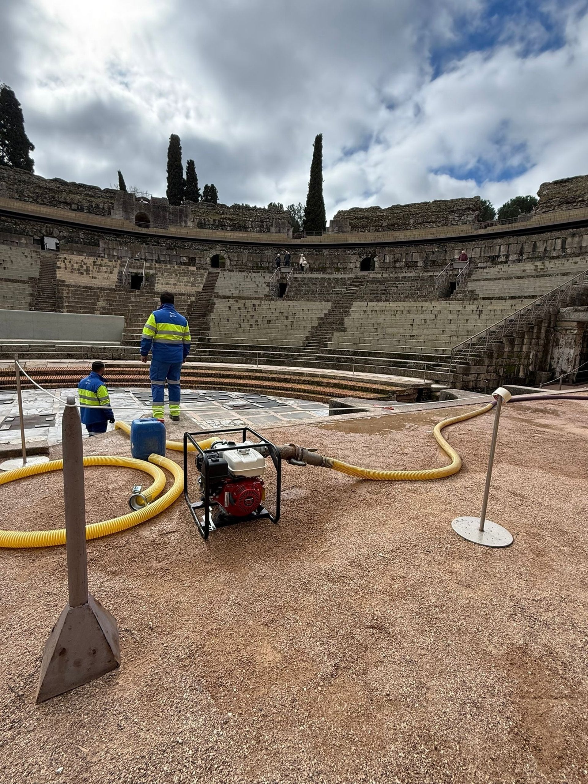 Una actuación de Aqualia garantiza la correcta evacuación de aguas en el Teatro Romano de Mérida Una actuación de Aqualia garantiza la correcta evacuación de aguas en el Teatro Romano de Mérida