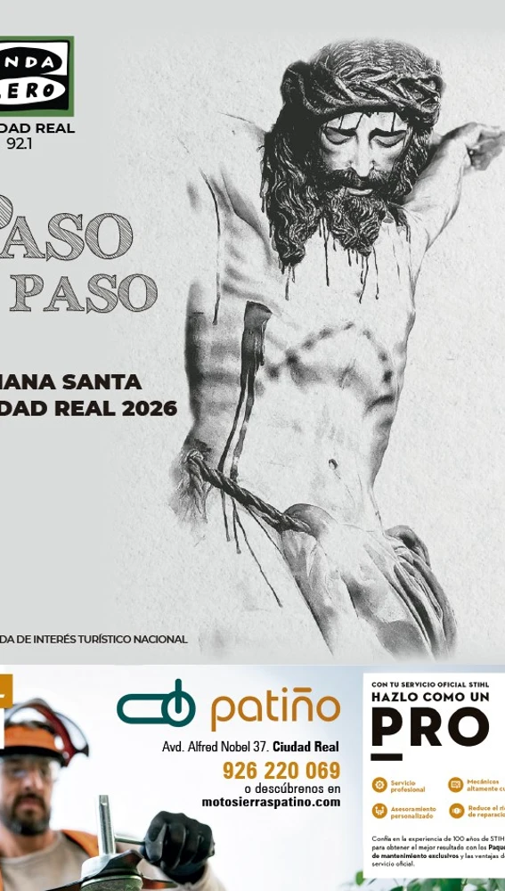 Portada de la guía de la Semana Santa de Ciudad Real 2026 editada por Onda Cero Portada de la guía de la Semana Santa de Ciudad Real 2026 editada por Onda Cero