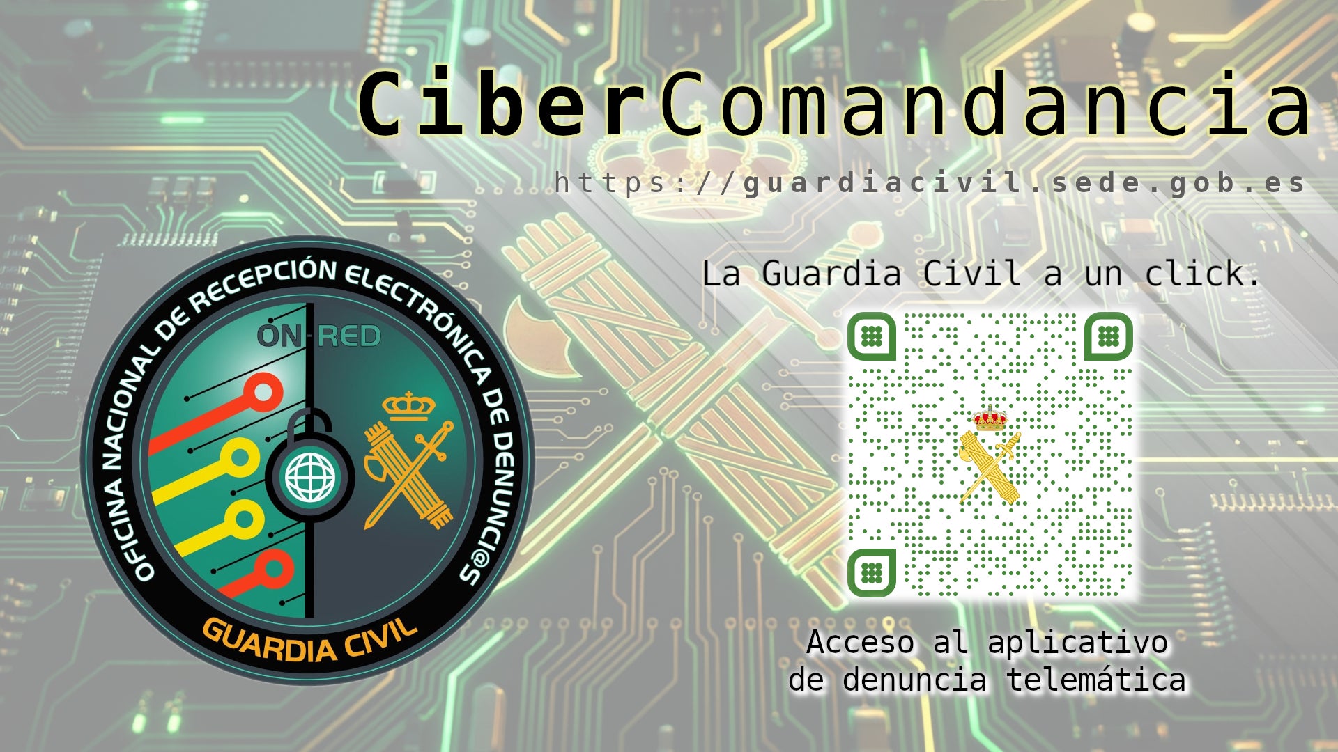 Código QR de la sede electrónica de la CiberComandancia de la Guardia Civil Código QR de la sede electrónica de la CiberComandancia de la Guardia Civil