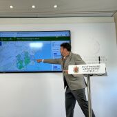 José Antonio Román, concejal de Agricultura, en la presentación del nuevo mapa interactivo para localizar ayudas dirigidas al sector agrícola.