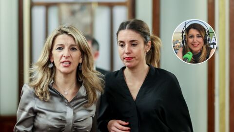 Foto de archivo: Yolanda Díaz e Irene Montero entran juntas a una sesión de control en el Congreso Foto de archivo: Yolanda Díaz e Irene Montero entran juntas a una sesión de control en el Congreso
