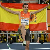 Mariano García celebra el oro en Polonia Mariano García celebra el oro en Polonia