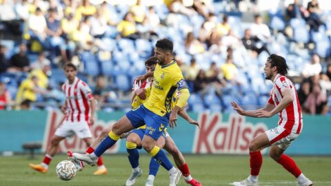 Kirian en un partido de la UD Las Palmas