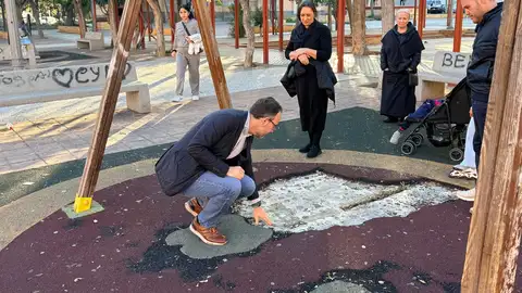 Héctor Díez, portavoz del PSOE en el Ayuntamiento de Elche en un parque del barrio Los Palmerales. Héctor Díez, portavoz del PSOE en el Ayuntamiento de Elche en un parque del barrio Los Palmerales.