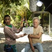 Javier Mariscal durant el rodatge del documental que ha dirigit Laura Grande