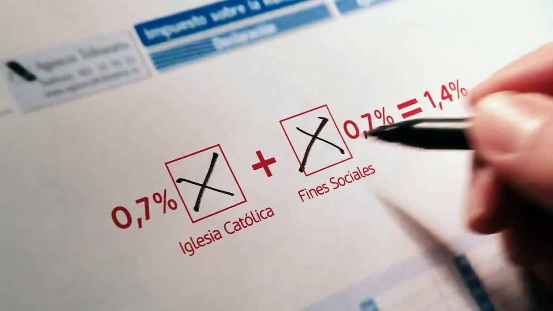 Imagen de las dos casillas marcadas en la declaración de la renta. Imagen de las dos casillas marcadas en la declaración de la renta.