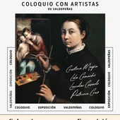 Cartel 'Coloquio con artistas valdepeñeras' Cartel 'Coloquio con artistas valdepeñeras'
