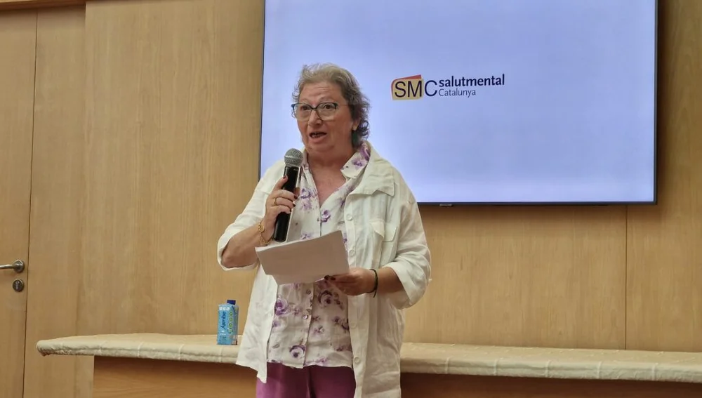 Mercè Torrentallé, presidenta de la Federació Salut Mental Catalunya, durant un acte públic Mercè Torrentallé, presidenta de la Federació Salut Mental Catalunya, durant un acte públic