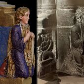 La restauración digital del retrato del Maestro Mateo en el Pórtico de la Gloria ofrece una nueva imagen del "santo dos croques"