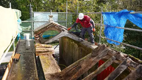El Consorcio de Santiago ejecuta obras de restauración en el hórreo de la Finca de Vista Alegre El Consorcio de Santiago ejecuta obras de restauración en el hórreo de la Finca de Vista Alegre