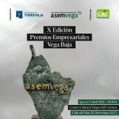 Cartel de la nueva edición de los premios empresariales de la Vega Baja