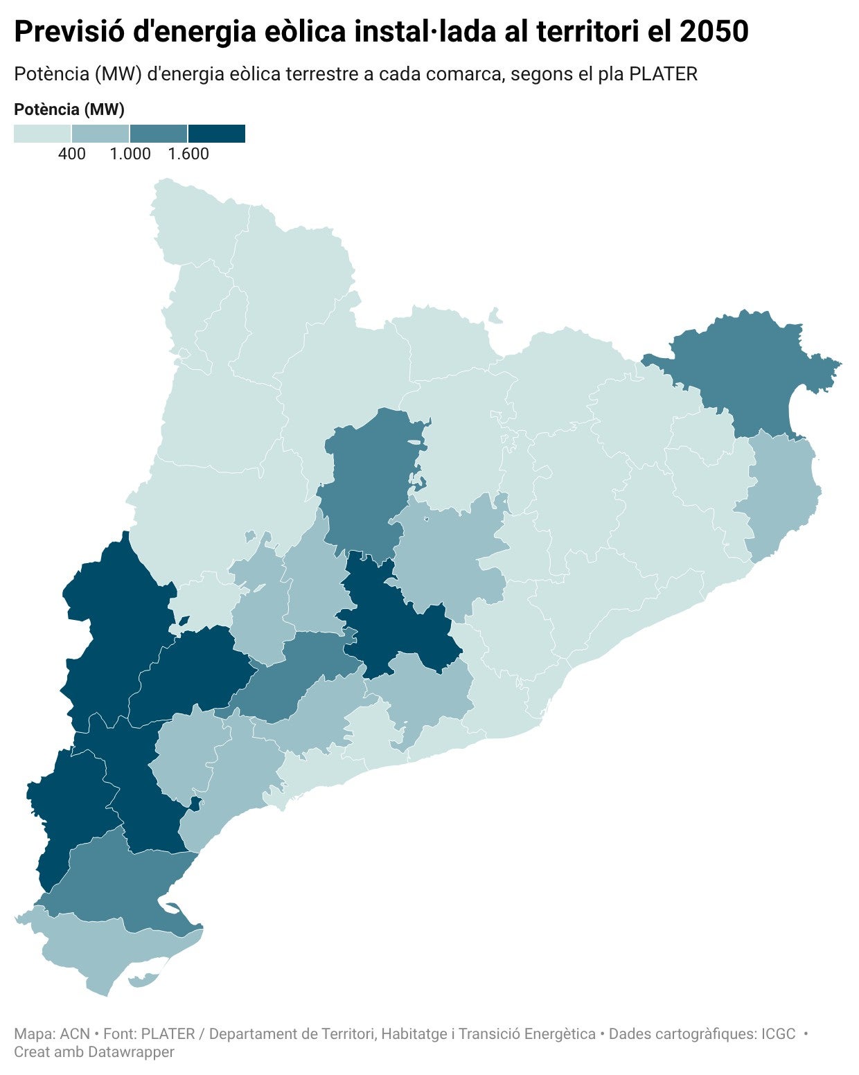 La Generalitat activa el Plater, el pla per impulsar les energies renovables fins al 2050, entre algunes crítiques del territori La Generalitat activa el Plater, el pla per impulsar les energies renovables fins al 2050, entre algunes crítiques del territori