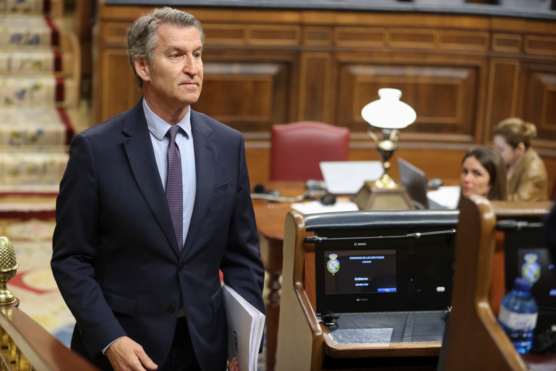 El presidente del Partido Popular, Alberto Núñez Feijóo, en el Congreso El presidente del Partido Popular, Alberto Núñez Feijóo, en el Congreso