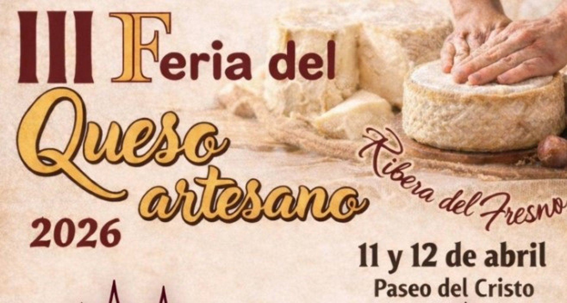 Once queserías participan del 11 al 12 de abril en la III Feria del Queso Artesano de Ribera del Fresno Once queserías participan del 11 al 12 de abril en la III Feria del Queso Artesano de Ribera del Fresno