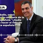 Javier Caraballo, sobre Sánchez con la camiseta de la selección española: "¿Nadie se cansa de hacer el ridículo en la política española?" Javier Caraballo, sobre Sánchez con la camiseta de la selección española: "¿Nadie se cansa de hacer el ridículo en la política española?"