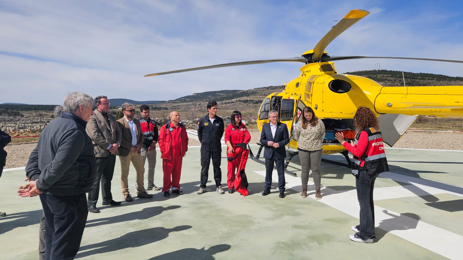 Mosqueruela y Mora inauguran sus helipuertos para emergencias Mosqueruela y Mora inauguran sus helipuertos para emergencias