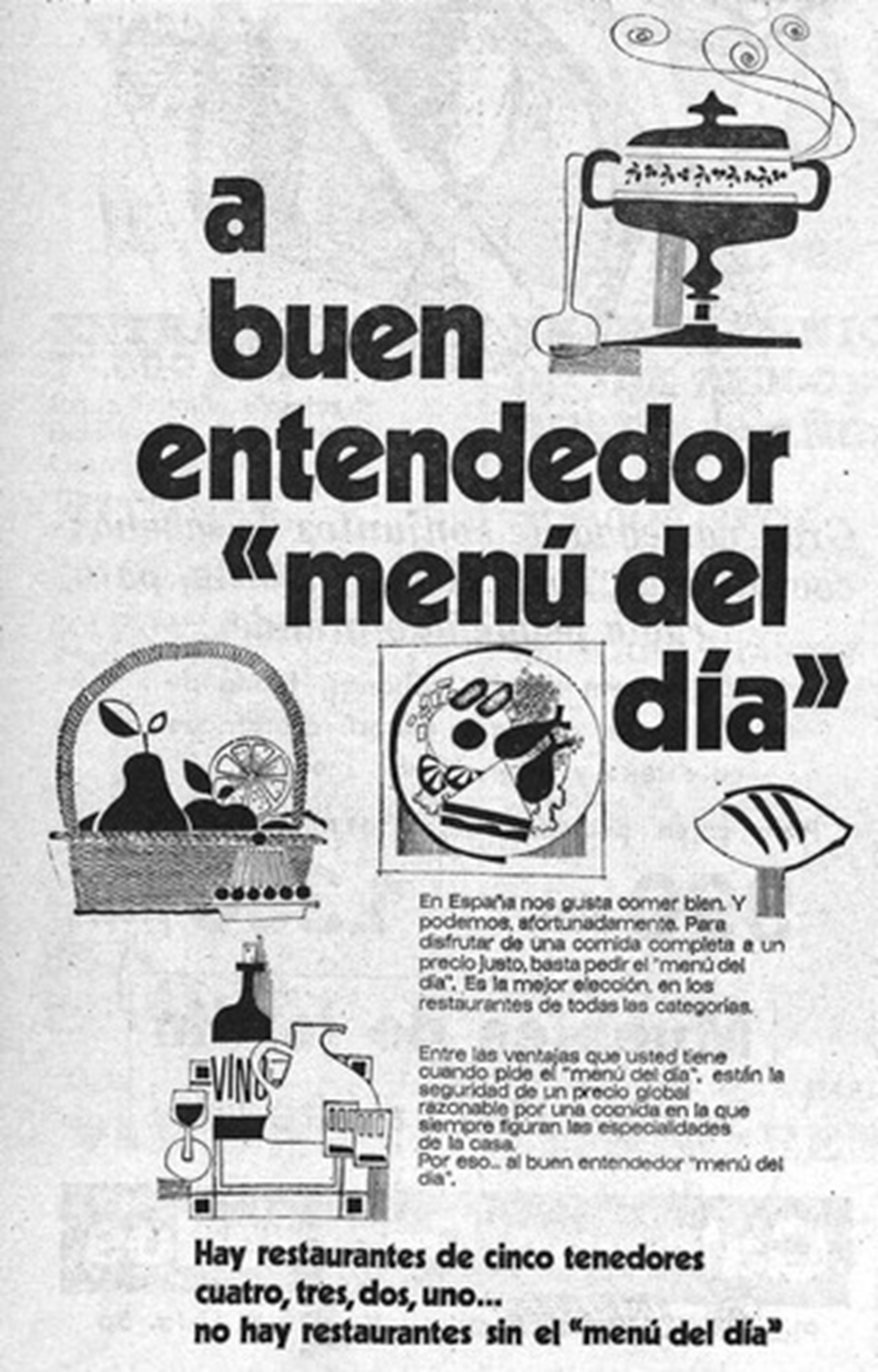 Comer por España: El menú del día — Más de uno cover