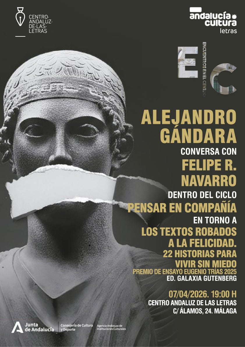 Alejandro Gándara, Javier Fernández Galeano y Santiago Beruete, en programación de Centro Andaluz de las Letras Alejandro Gándara, Javier Fernández Galeano y Santiago Beruete, en programación de Centro Andaluz de las Letras