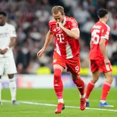 Kane celebra su gol en el Bernabéu Kane celebra su gol en el Bernabéu