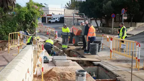 Obras en Cullera en una imagen de archivo Obras en Cullera en una imagen de archivo