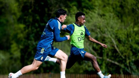 Imagen del entrenamiento del Oviedo