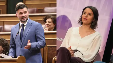 Montaje Rufián (i) y Montero (d). Montaje Rufián (i) y Montero (d).