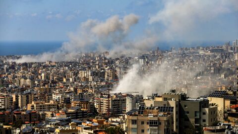 Imagen de Beirut durante los ataques israel&iacute;s
