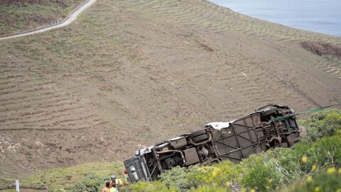 Accidente de la guagua en La Gomera 