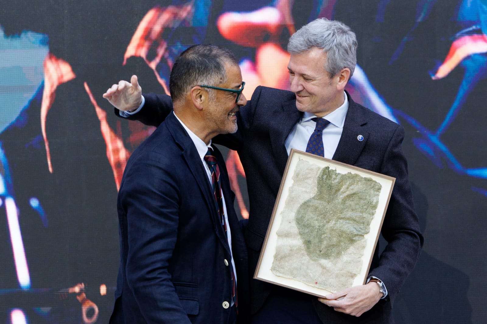 Xoan Allegue, presidente de Bodegas Martín Códax, y Alfonso Rueda, presidente de la Xunta Xoan Allegue, presidente de Bodegas Martín Códax, y Alfonso Rueda, presidente de la Xunta