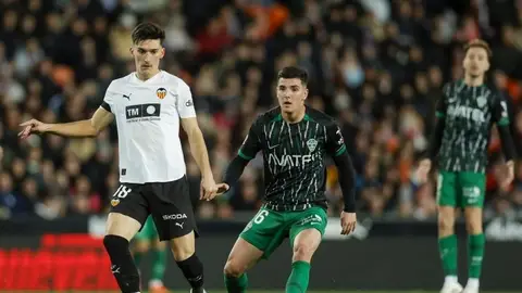 Imagen del encuentro entre Valencia y Elche en Mestalla en la temporada 2025/2026. Imagen del encuentro entre Valencia y Elche en Mestalla en la temporada 2025/2026.