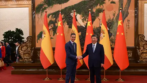El presidente chino, Xi Jinping, recibe al presidente del Gobierno, Pedro Sánchez El presidente chino, Xi Jinping, recibe al presidente del Gobierno, Pedro Sánchez