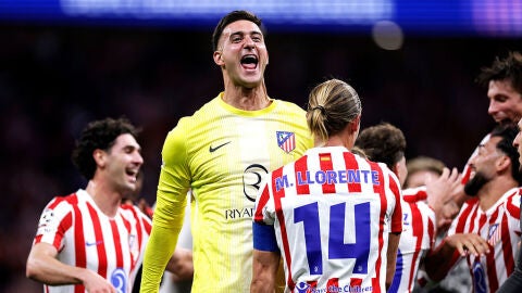 Musso celebra el pase a semifinales del Atl&eacute;tico de Madrid