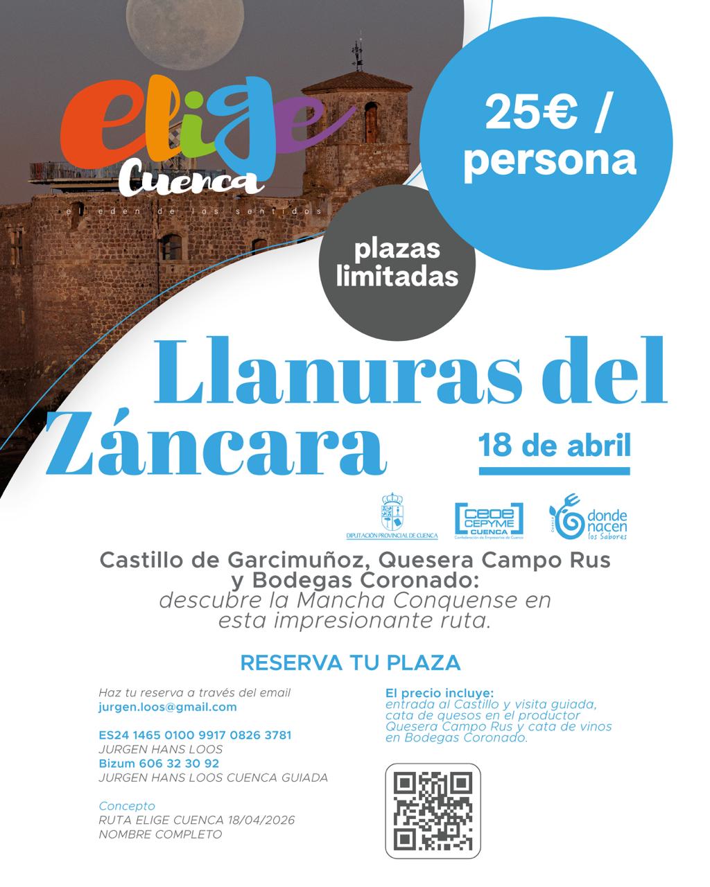 Ruta gastronómica por las Llanuras del Záncara con patrimonio, queso y vino por 25 euros Ruta gastronómica por las Llanuras del Záncara con patrimonio, queso y vino por 25 euros