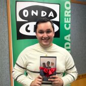 Javier Caldentey con su libro 'Anatema'