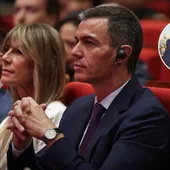 Imagen de Pedro Sánchez junto a Begoña Gómez. Imagen de Pedro Sánchez junto a Begoña Gómez.