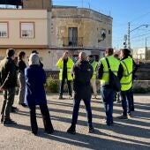 Visita al paso inferior de Benifaió para coordinar las obras