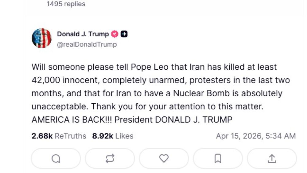 Mensaje de Trump contra el papa León XVI/ Truth Social