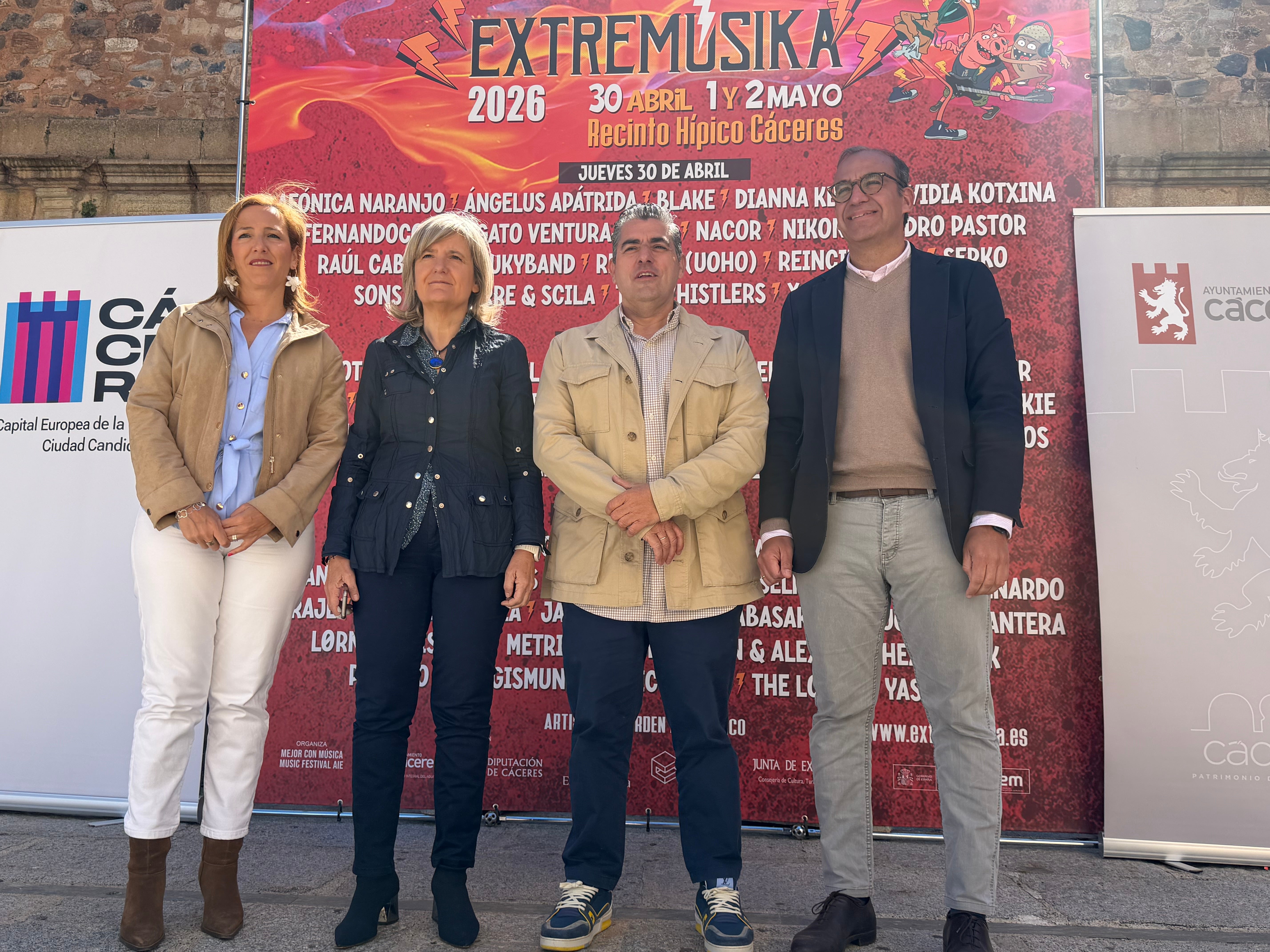 El Extremúsika 2026, reunirá a más de 60 artistas en Cáceres durante el puente de mayo El Extremúsika 2026, reunirá a más de 60 artistas en Cáceres durante el puente de mayo
