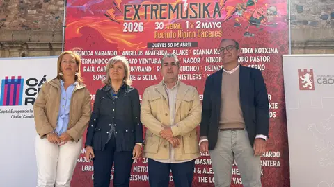 El Extremúsika 2026, reunirá a más de 60 artistas en Cáceres durante el puente de mayo El Extremúsika 2026, reunirá a más de 60 artistas en Cáceres durante el puente de mayo