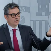 Bolaños, en rueda de prensa. Bolaños, en rueda de prensa.