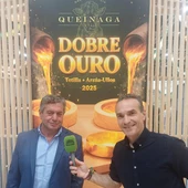 José Luís Lamas, de Queinaga e presidente de Arzúa Ulloa e Queixo-Tetilla, con Alberto Gómez Barros en Salón Gourmets José Luís Lamas, de Queinaga e presidente de Arzúa Ulloa e Queixo-Tetilla, con Alberto Gómez Barros en Salón Gourmets