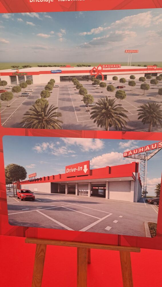 Recreación virtual de la tienda BAUHAUS en Torrevieja, cuyas obras arrancan hoy con el acto de la 'primera piedra'