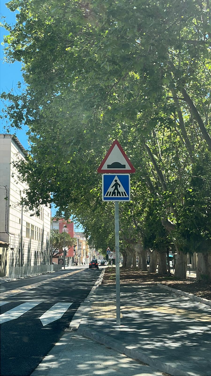 Sueca reabre al tráfico la carretera tras las obras de pacificación Sueca reabre al tráfico la carretera tras las obras de pacificación