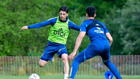 Reina durante un entrenamiento