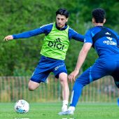 Reina durante un entrenamiento