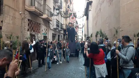 La calle MIguel Soler esta mañana al comienzo de la Romería La calle MIguel Soler esta mañana al comienzo de la Romería